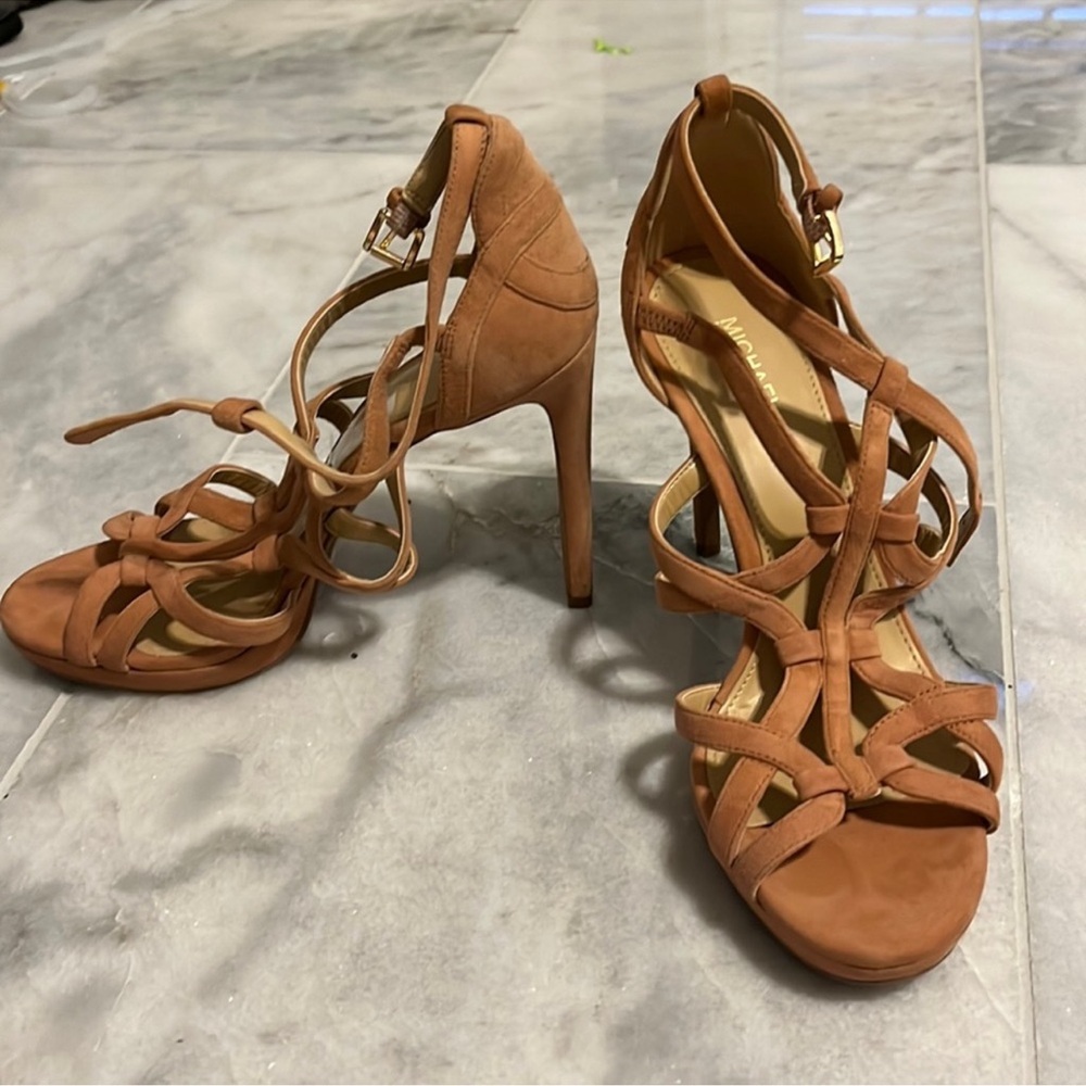 Suede Michael Kors strappy heels